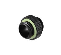 SHUAIGUO G1/4 Thread Fitting Adapter 2pcs Compact Water Cooling Connector for Computer Systems Black Long Short (Mini silk short style)
