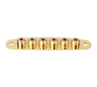 SHUAIGUO Guitar String Through Plate Mounting Ferrules, Zinc Alloy, Electric Bass Guitar Parts, DIY Accessories, Sturdy & -Resistant, Smooth Surface (Gold)