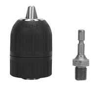 SHUAIGUO Keyless Drill Chuck 2mm to 13mm 1 4 Hex Bit Holder, ABS Plastic Grip for Secure and Easy Clamping