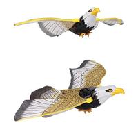 SHUAIGUO Luminous Eagle Bird Scarer with Music & Flashing Eyes, Hanging Flying Bird Deterrent for Garden, Farm - Effective & Decorative Outdoor Control (ac)