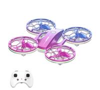 SHUAIGUO Mini Quadcopter, Small Flying Toy for Kids, Remote Control Airplane with Altitude Hold, Headless Mode - 360° Flip for Boys and Girls (Purple)