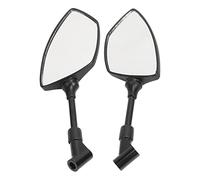 SHUAIGUO Motorcycle Side Mirror, Universal Motorcycle Rearview Mirror 360° Rotation Convex Glass Lens (Black)