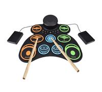 SHUAIGUO Portable Electronic Drum Set with Roll-Up Speaker, 9 Pads, MIDI Supported Kit for Home and Studio Practice, Black