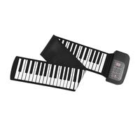 SHUAIGUO Portable Roll-Up Piano BT MIDI 88 Keys with Sustain Pedal For Practicing At Home, Professional Electronic Piano in Black For Beginners Traveling