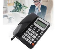SHUAIGUO Speaker Telephone with Caller ID and Calculator for Office Setting, ABS Wired Desk Phone with Mute Feature and Easy-to-Use Design, Suitable for All (Black)