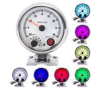 SHUAIGUO Tachometer Compatible 4/6/8 Cylinder Gasoline Powered Vehicles, 3.75 Inch, 0-8000rpm, Color Backlight - Premium Quality, Durable