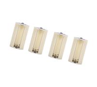 SHUAIGUO Universal 3 AA to D Size Battery Converter Adapter Cases, White, 4pcs, Portable & Durable for Electronics & Emergency Use