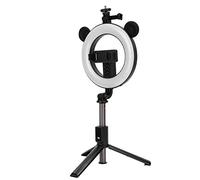 SHUAIGUO Wireless Selfie Stick Tripod with Ring Light for Live Streaming