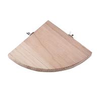 SHUAIGUO Wooden Fan Shape Bird Cage Perch Stand Platform for, Hamster, Small Animal, Budgie Toy - Easy Installation, Space-Saving, Versatile Design