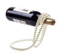 Shuangliao Chain Wine Bottle Rack, Pearl Wine Display Rack, Pearl Necklaces Suspension Wine Rack, Freestanding Tabletop Single Wine Rack, Pearl Necklaces Wine Stand Desktop Decoration For Wine Lovers