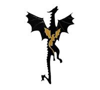 Shuangliao Dragon Bookmark, I Will Not Die Todays Swordes Bookmark, Black and Gold Dragons with Sun and Clouds Bookmark, Stationery Supplies, Book Accessories for Book Lovers, Friends and Families