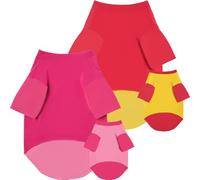 ShuangMian Shirt, Black and Grey, XXS (Pink and Red, Large)