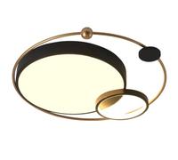 SHUANGZ 17.7-inch LED Flush Mount Ceiling Light Fixture Round Design Metal Ceiling Lamp Black Hallway Lighting Fixtures Side Eeiling Energy-Saving Light for Bedroom, Dining Room, and Living Room