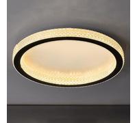 SHUANGZ Luxury Round Ceiling Lights Acrylic Flush Mount Lighting Fixture Energy-Saving Close-to-Ceiling Lamp Dimmable Light Fixture Bedroom, Study, and Living Room Light with Remote Control