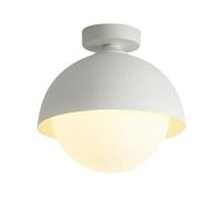 SHUANGZ Modern American Ceiling Light 1 Headlight E26 Fixture, Hallway Light Bathroom Close to Ceiling Lights Hardwired - Semi-Flush Mount Stair Aisle Lamps (White, 1 Pack) for Corridor Hallway Lamp