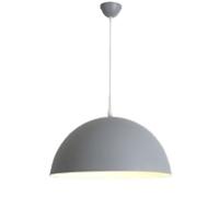 SHUANGZ Modern Minimalist Hanging Lighting Fixtures Creative Semicircular Single-Head Lampshade Industrial Style Dining Room Pendant Light Matte Metal Clubs and Restaurants E27 Base