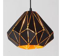 SHUANGZ Pendant Light Modern Lantern Lighting 60W, Black Built-in Gold Lampshade Retro Ceiling Light Fixture Chandeliers Modern Adjustable Hanging Lamp For Farmhouse Restaurant Loft Kitchen