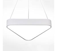 SHUANGZ Triangular Design Ceiling Lights Suspension Light White Light LED Acrylic Lampshade Office Pendant Light Fixture Modern Black Chandelier Lighting for Shops, Living Rooms, Dining Rooms