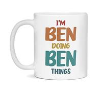 SHUANGZIZUO I'm Ben Doing Ben Thing Funny Gift Mug, 11-Ounce White