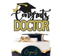 ShuanQ Congrats Doctor Cake Topper - 2025 Medical Doctor Graduation Party Decoration Supplies - Future Doctor/It's DR Actually Cake Decor - Congratulations Doctor Graduation Decorations