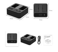SHUAPOZ For DJI for Controller Battery WB37 Charger 2 Fast Charging Digital for Display Screen Butler(Charger)