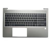 SHUAPOZ Silver Color Palmrest Upper Case With Keyboard For HP for Probook 450 G9 455(US no backlit)