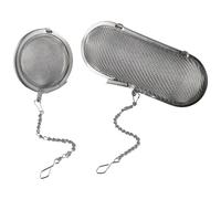 SHUATI Ultrasonic Cleaning Solution 2Pcs Silver Holder with Lock and Hook Jewelry Cleaner Baskets Mesh Ball Ultrasonic Cleaner Baskets Small Parts