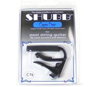 Shubb C1k Noir Black Chrome Capo for 6-string Guitar, NEW ROLLER DESIGN
