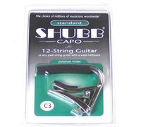 Shubb C3 Nickel plated Capo for 12-string, NEW ROLLER DESIGN