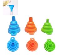 SHUBEIEUMI 3 Pcs Collapsible Funnel, Silicone Kitchen Funnel Funnels for Filling Bottles, Funnels for Filling Bottles or Containers