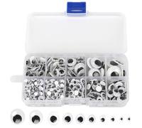 SHUBEIEUMI 600 Pcs Mixed Wiggle Googly Eyes Self Adhesive Googly Eyes, DIY Craft Doll Eye Making Accessories, Assorted Size 5-15mm