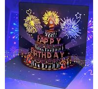 SHUBEIEUMI Birthday Cards for Women and Men, 3D Musical Birthday Card, Singing Birthday Cards with Envelopes, Happy Birthday Card Surprise Gift for People of All Ages to Express Special Love, Blue