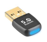 SHUBEIEUMI Bluetooth 5.4 Adapter for PC, Wireless Bluetooth Dongle Receiver, Supports Windows 11/10/8.1/8/7 for Laptop, Headphones, Keyboard, Mouse, Long Range, Plug and Play