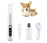 SHUBEIEUMI Dog Paw Trimmer, Paw Trimmer for Dog, Rechargeable Pet Grooming Clippers for Grooming Hair of Small Areas Around, Quiet Dog Grooming Clippers for Cats and Other Pets(White)