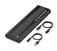 SHUBEIEUMI M.2 NVME SATA SSD Enclosure Aluminum Adapter, USB C 3.1 Gen 2 NVME PCIe 10Gbps SATA M-Key/B+M Key External SSD Adapter, M.2 SSD Enclosure for 2230/2242/2260/2280, Support UASP Trim
