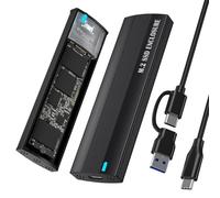 SHUBEIEUMI M.2 SSD Case for 2230/2242/2260/2280 PCIe NVMe M.2 SSD, USB 3.1 Gen2 10Gbps, Support UASP Trim, Compatible with Windows, Linux and Mac