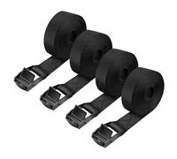 SHUBEIEUMI Tie Down Straps, 4 Pack Straps with Buckles, 2cm x 300cm Adjustable Cargo Straps Ratchet Straps, Ratchet Straps for Motorcycle, Cargo, Trucks, Trailer, Luggage (Black)