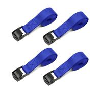 SHUBEIEUMI Tie Down Straps, 4 Pack Straps with Buckles, 2cm x 50cm Adjustable Cargo Straps, Ratchet Straps for Motorcycle, Cargo, Trucks, Trailer, Luggage - Quick Release (Blue)