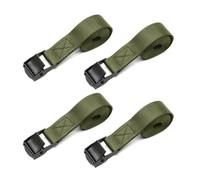 SHUBEIEUMI Tie Down Straps, 4 Pack Straps with Buckles, 2cm x 50cm Adjustable Cargo Straps, Ratchet Straps for Motorcycle, Cargo, Trucks, Trailer, Luggage - Quick Release (Army Green)