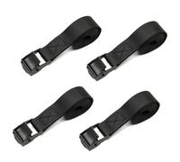 SHUBEIEUMI Tie Down Straps, 4 Pack Straps with Buckles, 2cm x 50cm Adjustable Cargo Straps, Ratchet Straps for Motorcycle, Cargo, Trucks, Trailer, Luggage - Quick Release (Black)