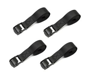 SHUBEIEUMI Tie Down Straps, 4 Pack Straps with Buckles, 2cm x 50cm Adjustable Cargo Straps, Ratchet Straps for Motorcycle, Cargo, Trucks, Trailer, Luggage - Quick Release (Black)