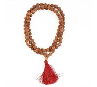 Shubh Ratn 5/ Five Mukhi Rudraksha Mala for Mantra Jaap, Men & Women, Original Pure Panchmukhi 108 Beads Mala with Certificate for Balancer of Five Elements and Peaceful Mind (7mm) Brown