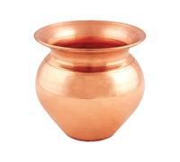 Shubhkart 100% Pure Copper Kalash, 3.5 Inch Lota Pot for Puja and Home Temple, Compact Size Ideal for Daily Rituals, Medium