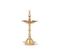 Shubhkart Brass Kerala Samai Oil Lamp for Puja, 5 Inch, Ideal for Puja and Religious Rituals, Home Decor, Office and Temples, Festive Gift, Small