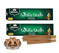 Shubhkart Nirmal White Oudh Agarwood Incense Sticks, Pack of 2, Total 140 Sticks, Natural Long Lasting Fragrance Agarbatti for Puja and Relaxation