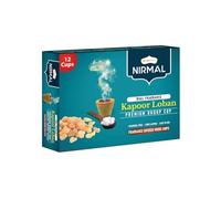 Shubhkart Premium Kapoor Loban Sambrani Dhoop Cup, Black | Long Lasting Aroma for Prayer, Puja,& Meditation | Charcoal-Laden Loban Burner Incense for Relaxation & Stress Relief | 12 Cups