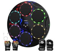 SHUBOLE Music Boxing Machine with Boxing Gloves, Wall Mounted Punching Machine for Adults & Children, 9 Speed Punch Game, Wall Box Punching Pad, Upgrade Gifts for Boys from 8 Years (Lightning)