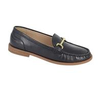 ShuCentre Cipriata NICOLOSA L617 Ladies Leather Snaffle Bar Saddle Slip-On Casual Loafer