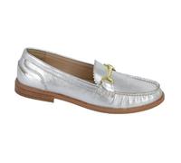 ShuCentre Cipriata NICOLOSA L617 Ladies Leather Snaffle Bar Saddle Slip-On Casual Loafer