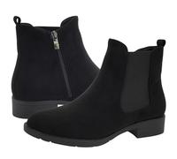 ShuCentre Ladies Chelsea Ankle Boots with Inside Zip | Comfort Classic Stylish Single Gusset Boots for Women | Smart Casual Zip Up Shoes (Black Suede, 8 UK)